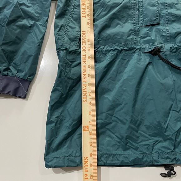 Vtg 90’s LL Bean Hooded Windbreaker Anorak Green Rain Jacket Shell Large Tall T - Picture 15 of 16